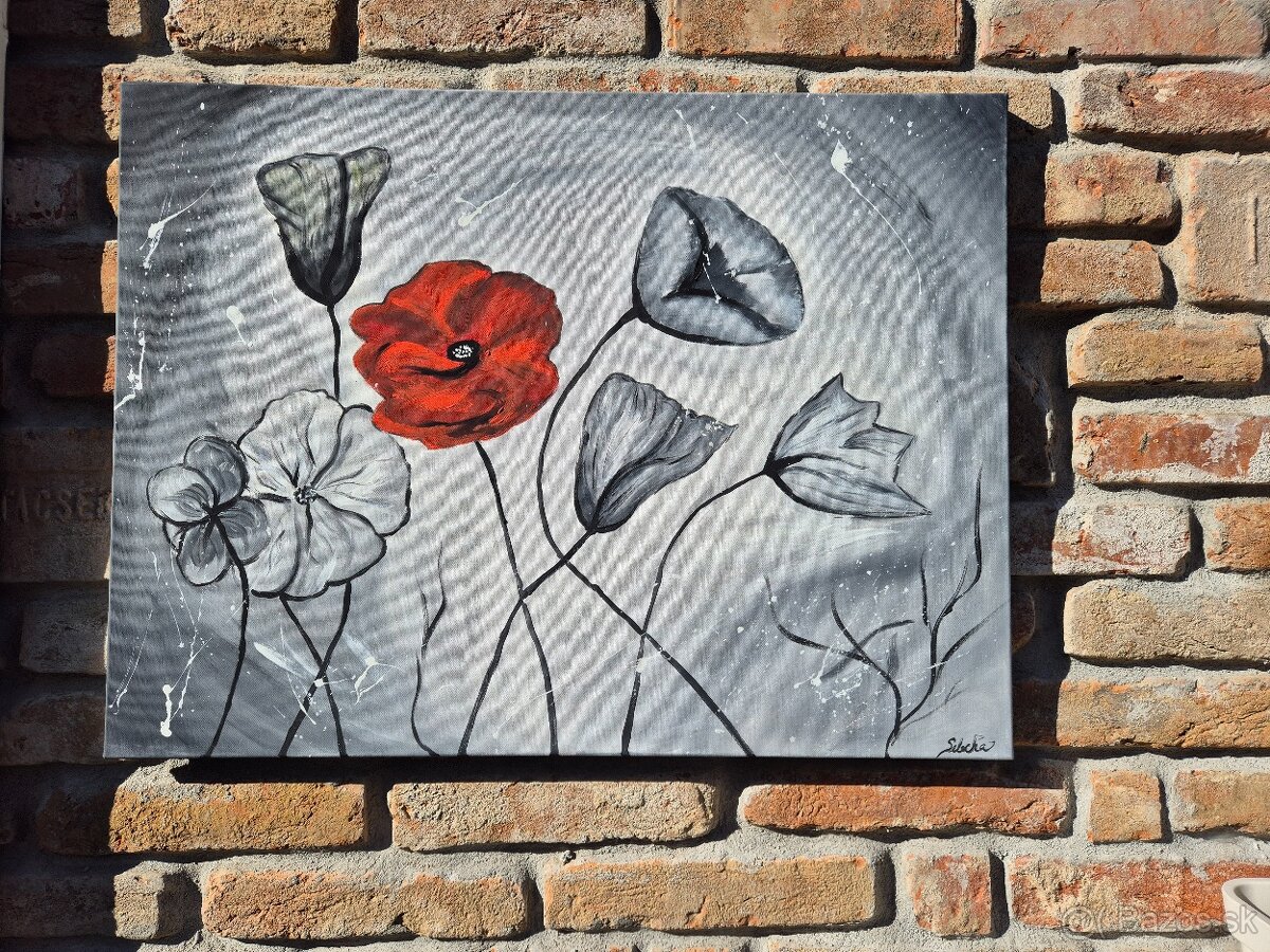 Dive maky olej/akryl? na platne signovany Selecka - 5