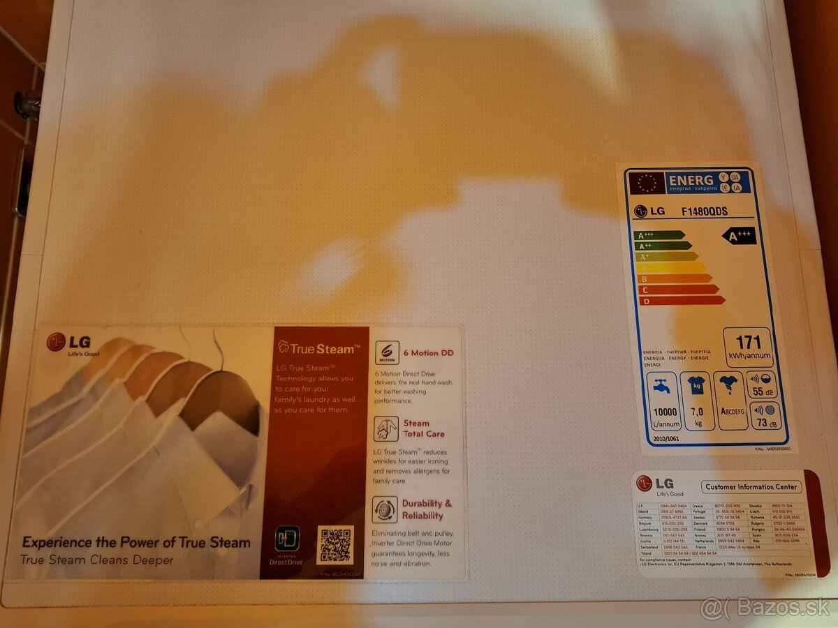 Predám práčku LG triedy A+++ v 100% stave. - 5