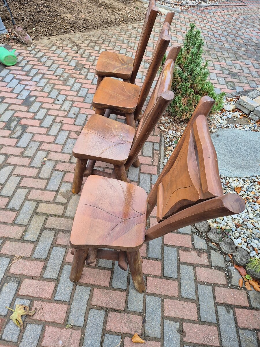 4 masivne zahradne stolicky - 5