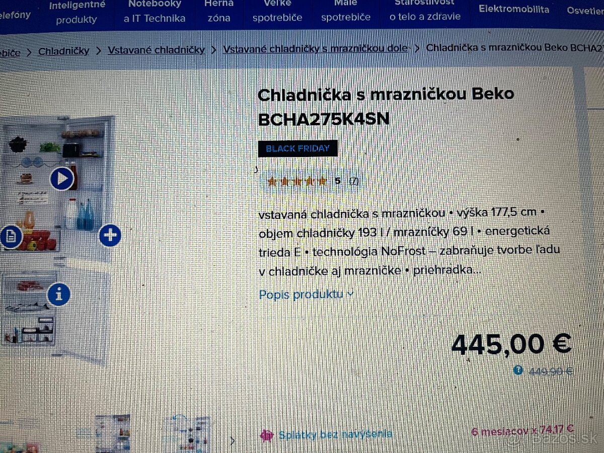 NOVA Vstavaná chladnička BCHA275K4SN - 5