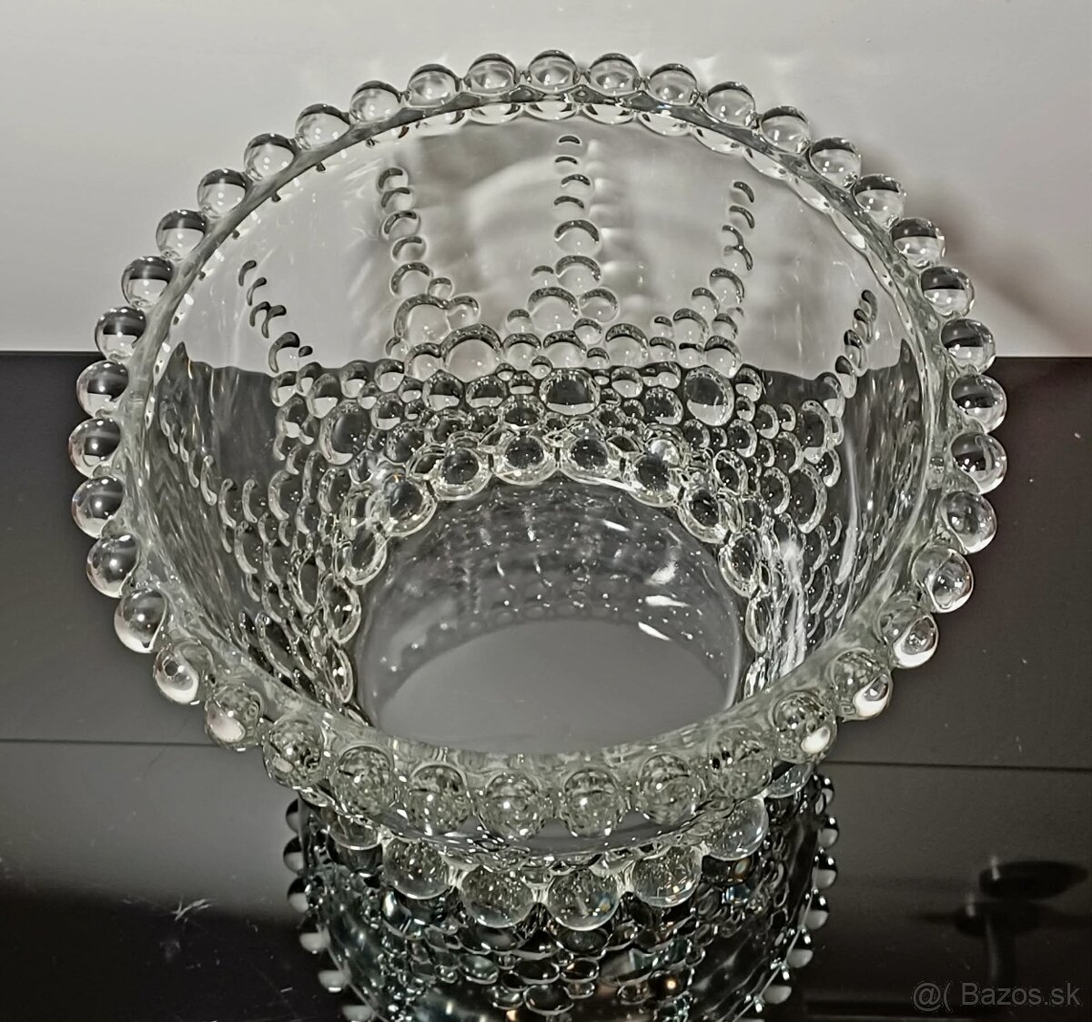 Nádherná efektná veľká sklenená misa - 5