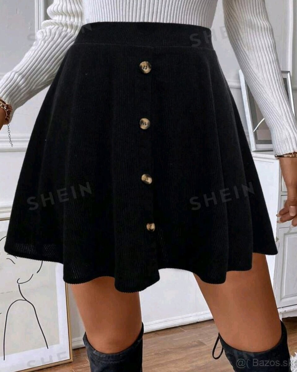 Sukňa na gombíky Shein - 5