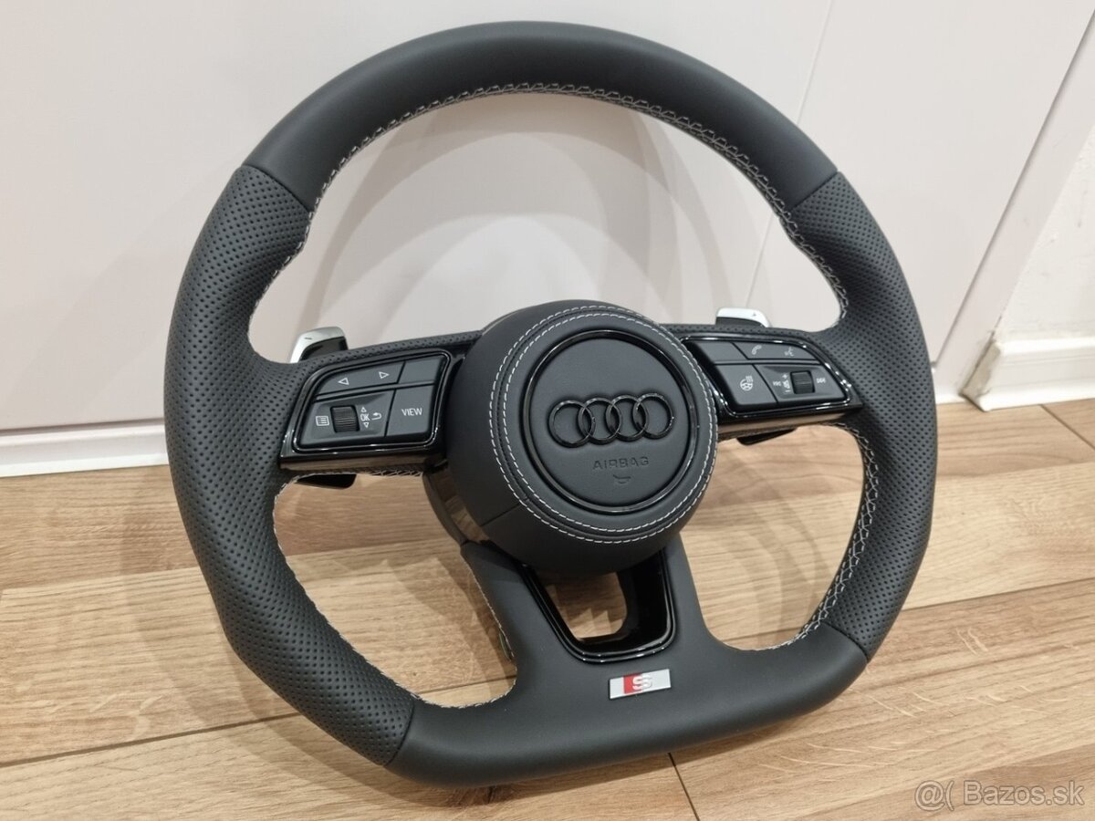 AUDI VYHRIEVANÝ EXCLUSIVE KOŽENÝ VOLANT S PADLAMI - 5