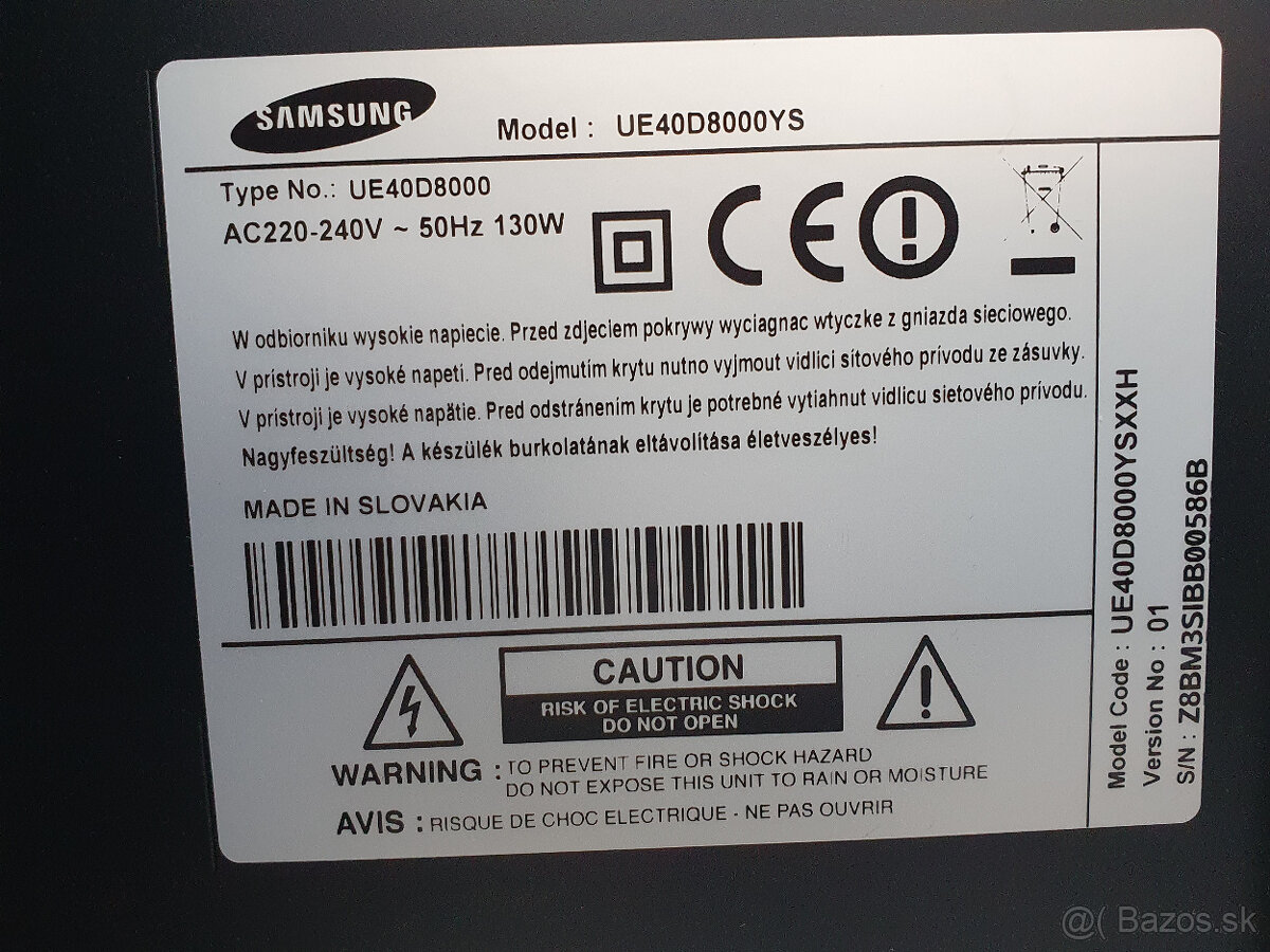 Samsung UE40D8000 8 Series - 40" 3D TV LED - 5