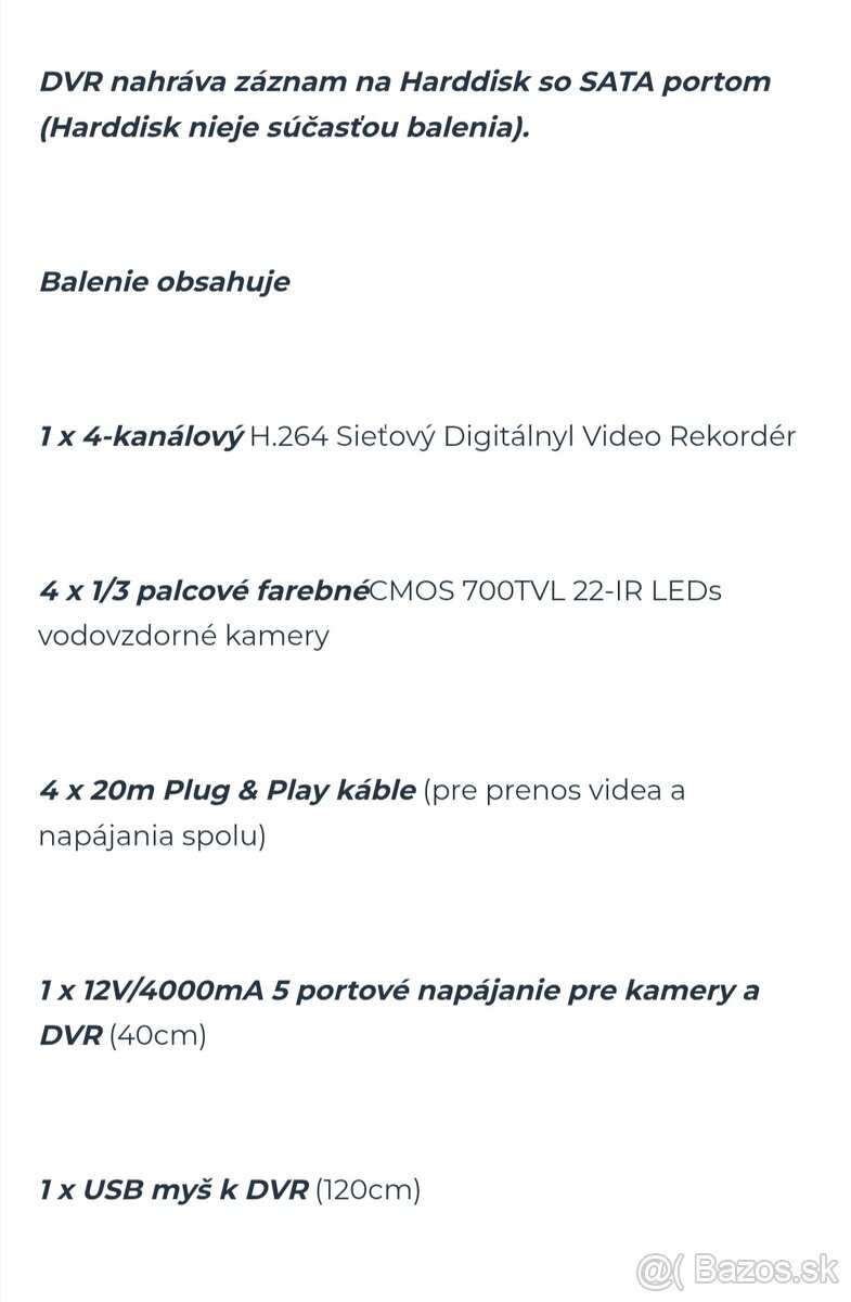 Security set. 4 x kamera. - 5