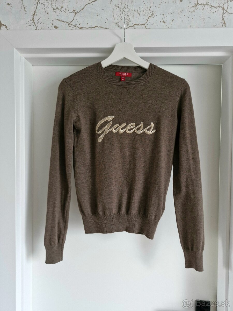 NOVE Guess pleteny monogram sveter XS,S,M - 5