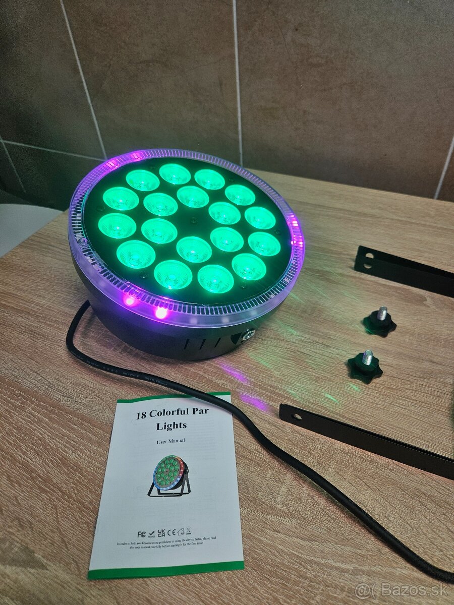 6x Led par 180W s led kruhom, RGBW, dmx - 5