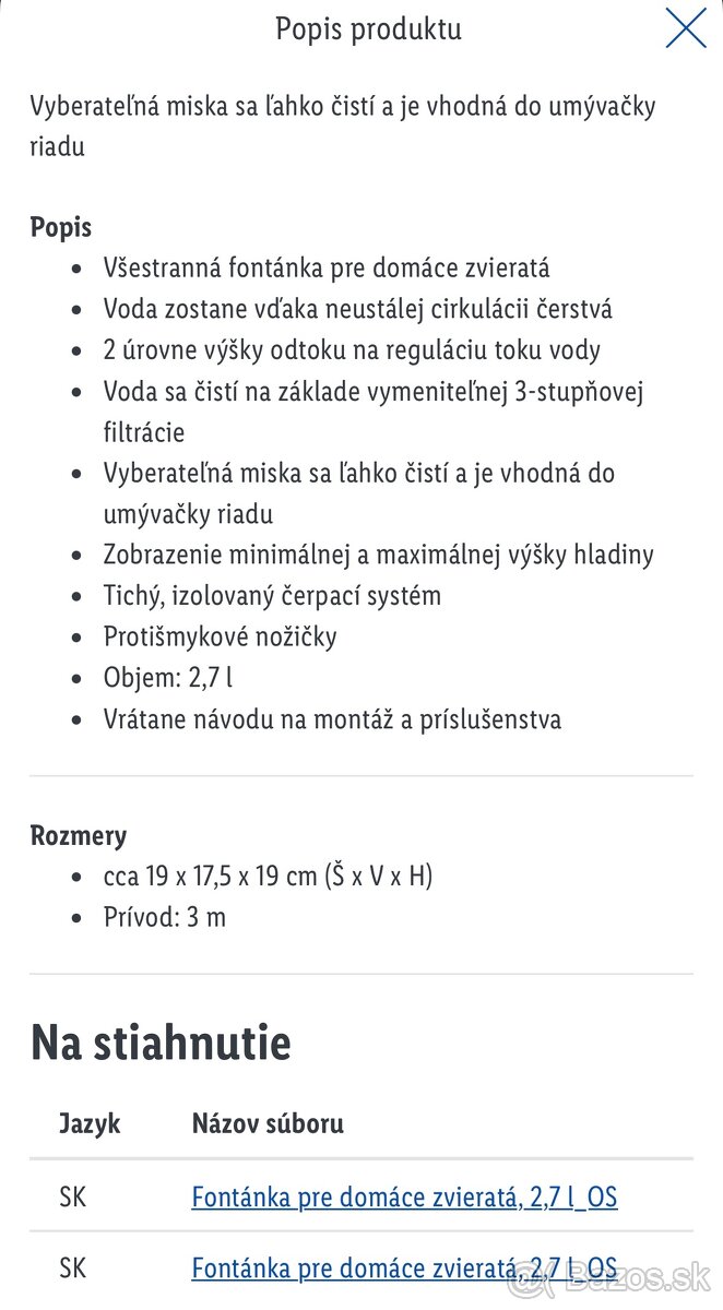 Fontana na pitie pre psa alebo macku - 5