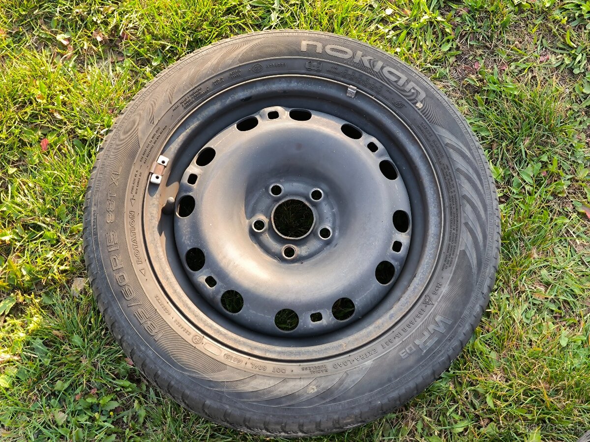 Disky R15 ET38 5x100 + zimné pneu 185/60 R15 - 5