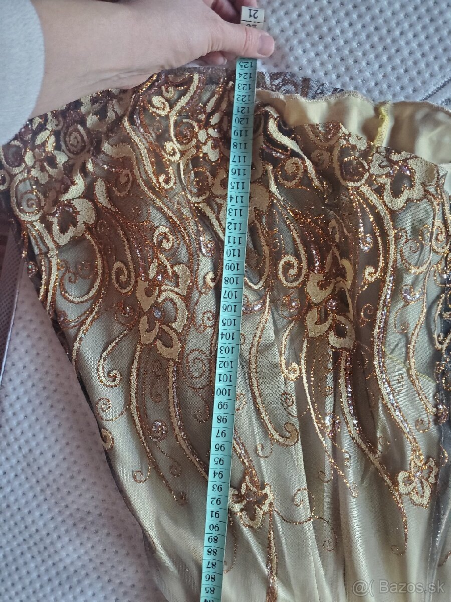 Spoločenské šaty zlaté - 5