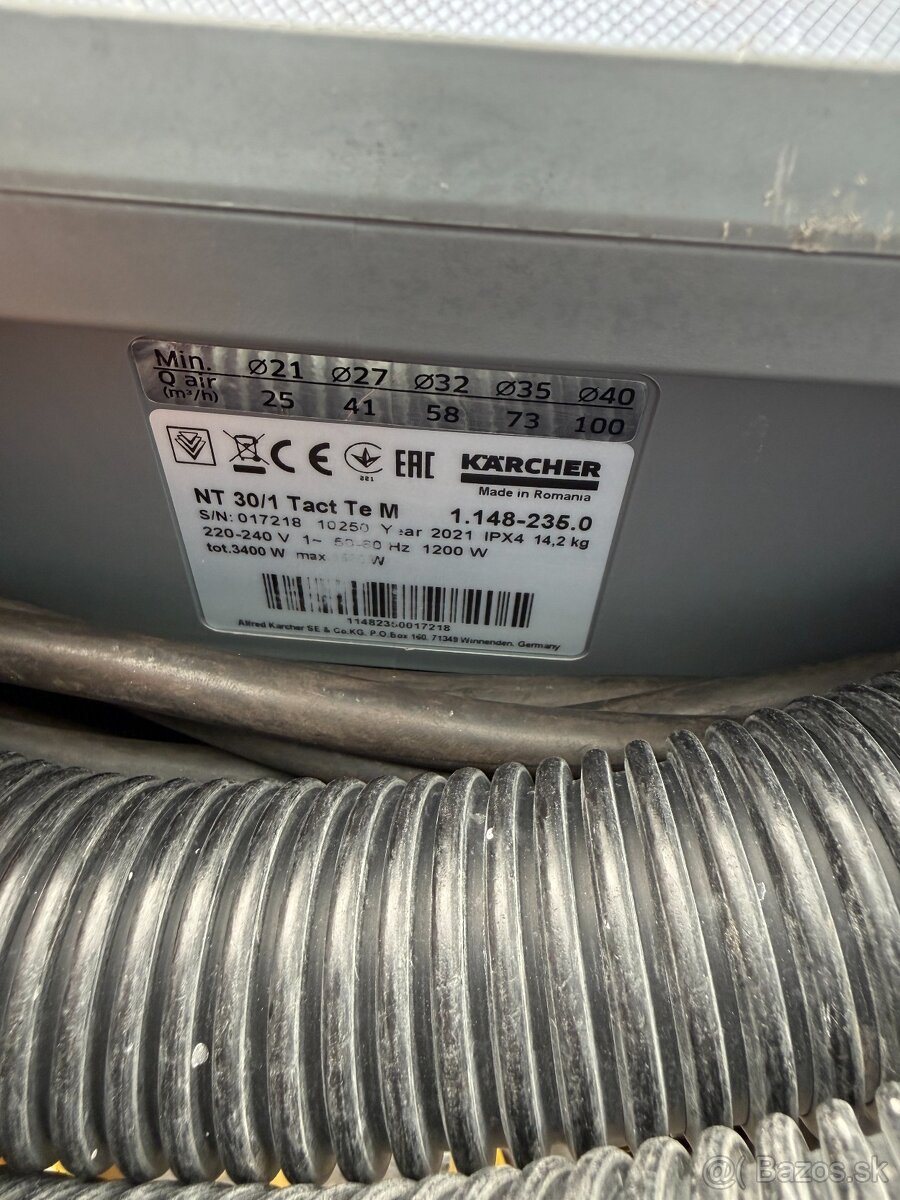 Priemyselný vysávač Karcher NT 30/1 Tact Te M - 5