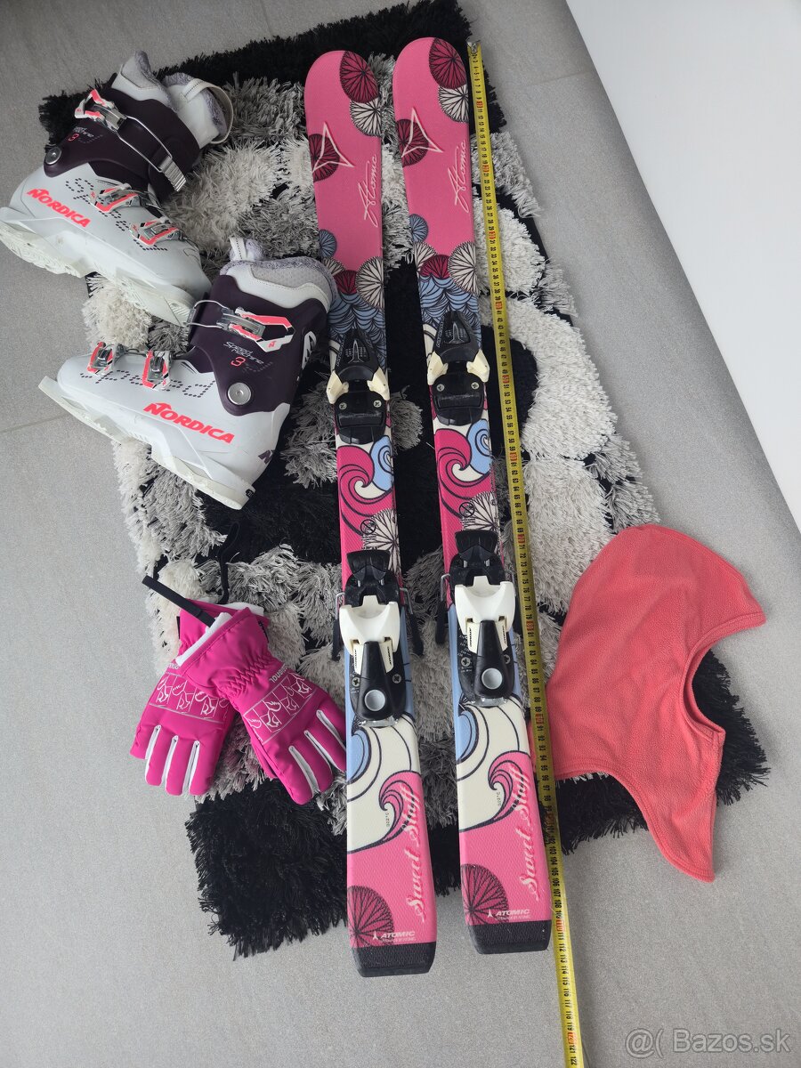 Detské lyze v.110, lyžiarky 22.5cm - 5