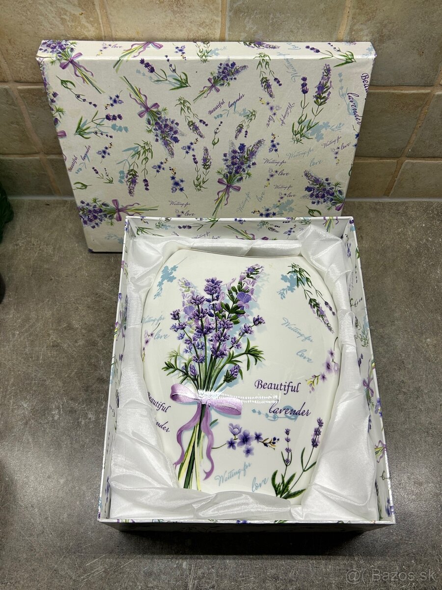 Porcelánová vintage váza (levanduľa) - 5