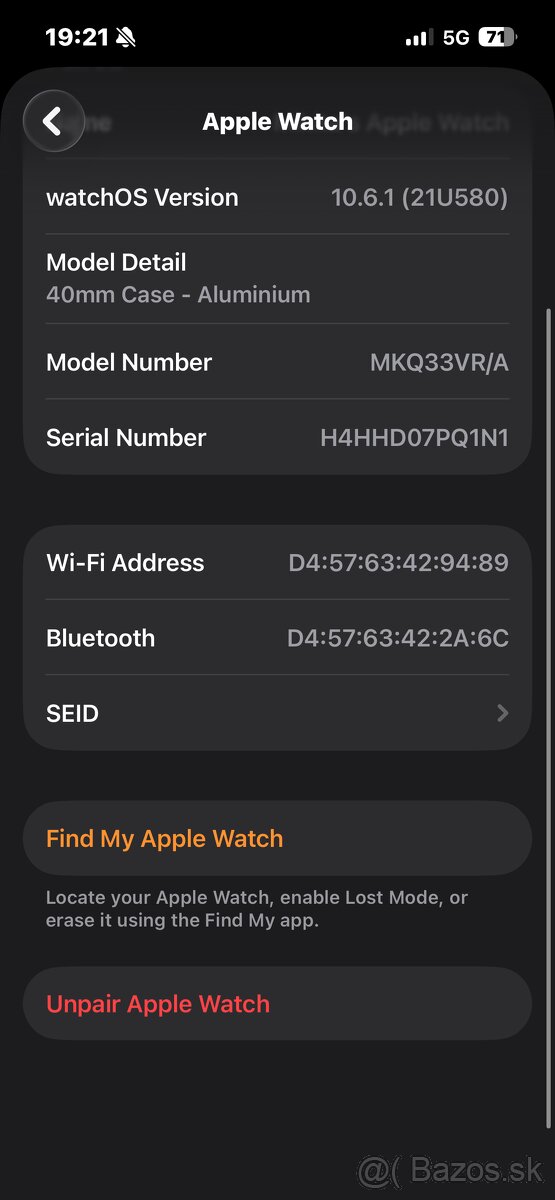 Apple Watch SE 40mm Space Gray – batéria 85 % - 5