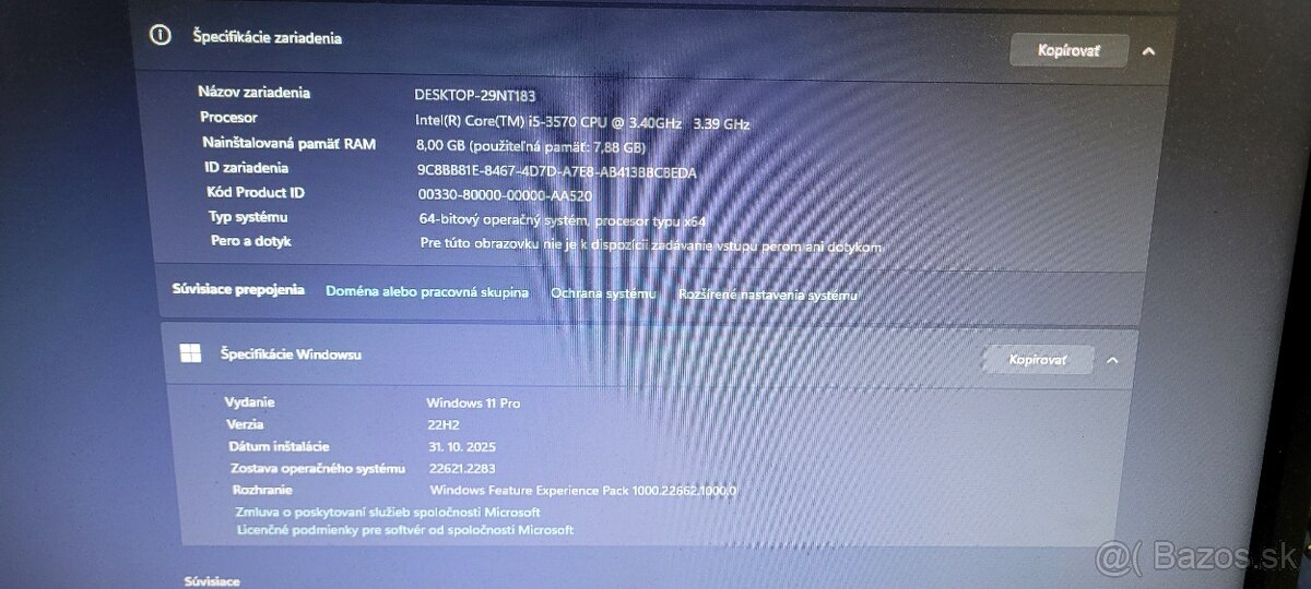 Predám kompletnu PC zostavu HP + LCD 22" + novú klávesnicu - 5