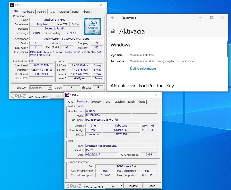 Asrock H110m-hdv + Intel i5-7500 - 5
