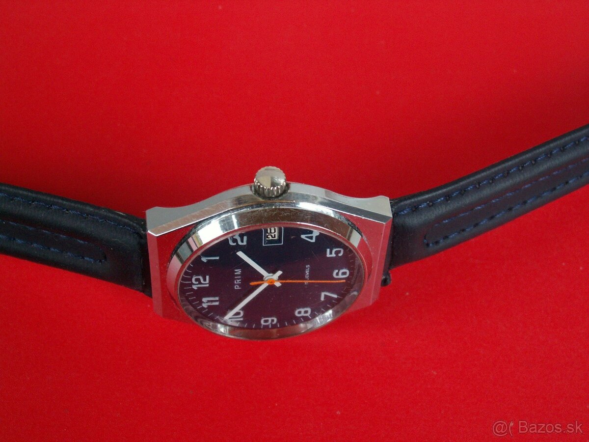 Hodinky Prim modrý ciferník - rok 1983. - 5