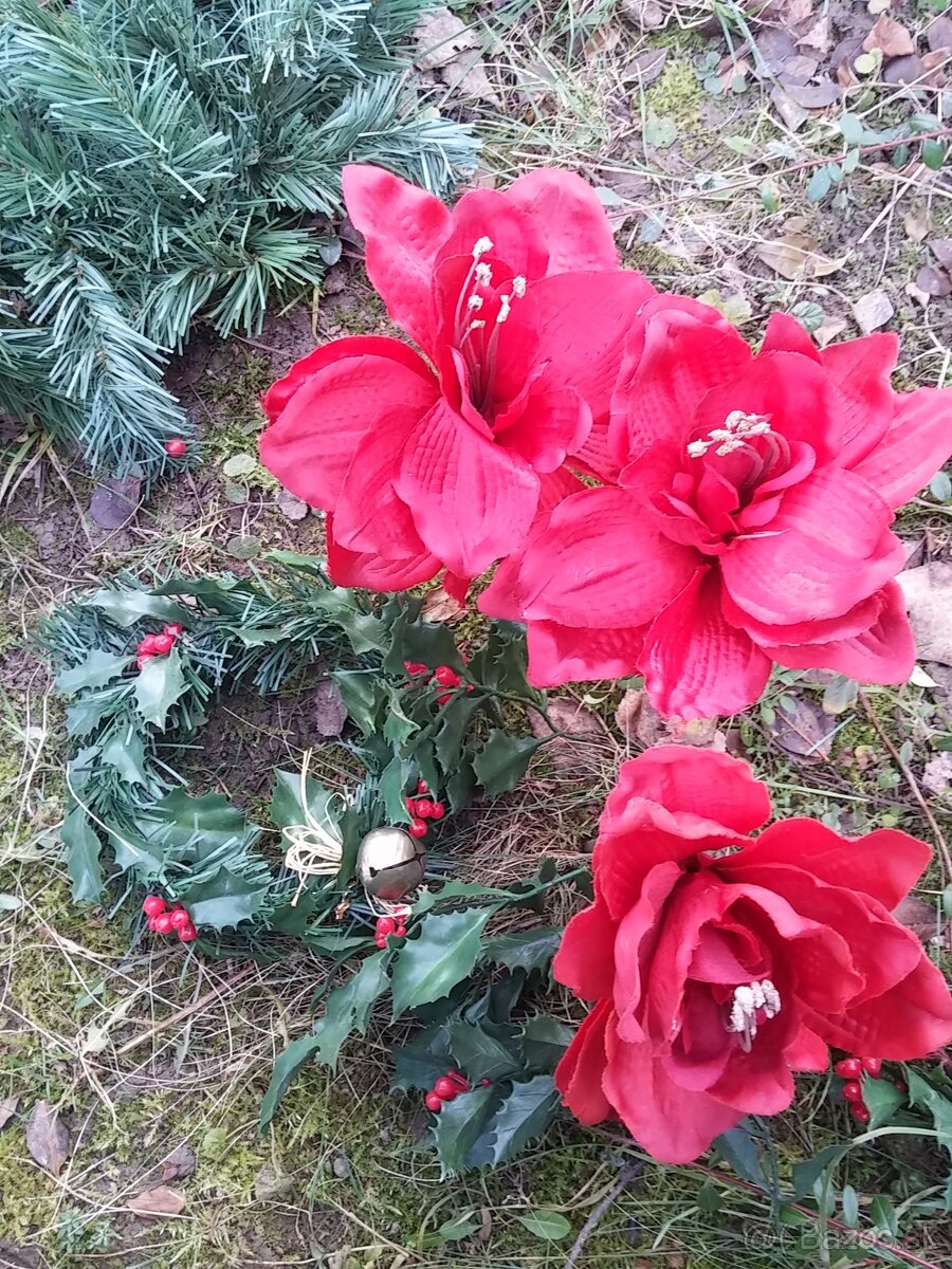 Vianočné čečinové girlandy a vence z umelej čečiny - 5