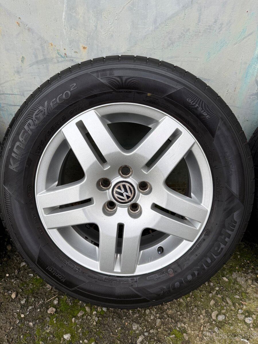 VW original elektrony + pneu R15 195/65 - 5