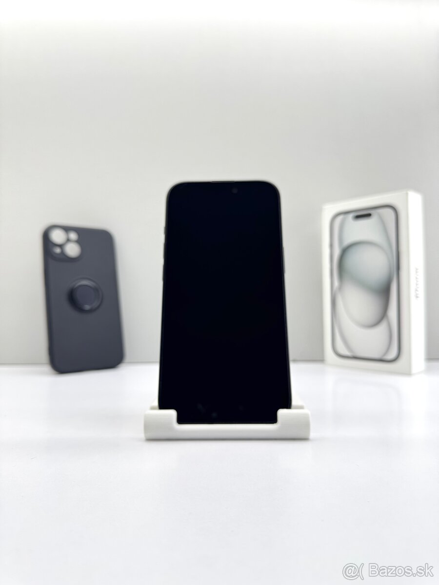 iPhone 15 128GB BLACK TOP STAV ORIGINÁL - 5