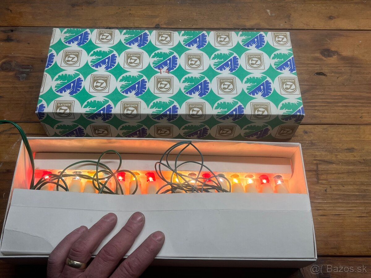 Funkčné Vianočné svetlá T4 v nálezom stave. - 5