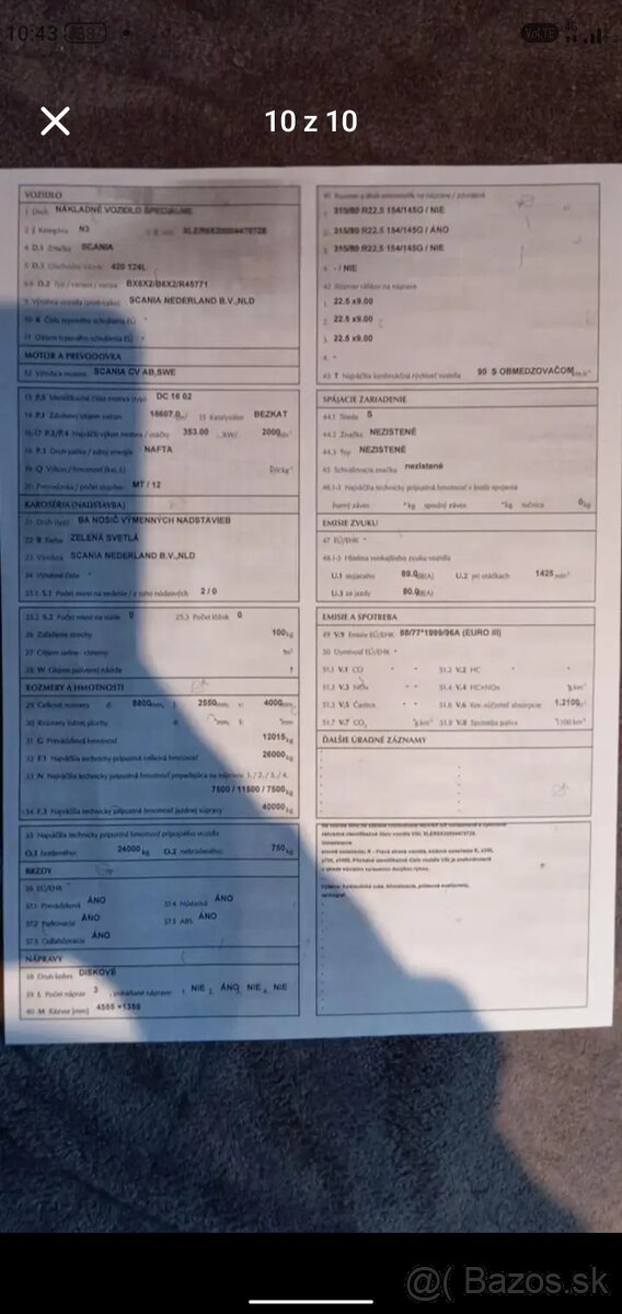 Scania V8 hakový nosič kontajnerov - 5