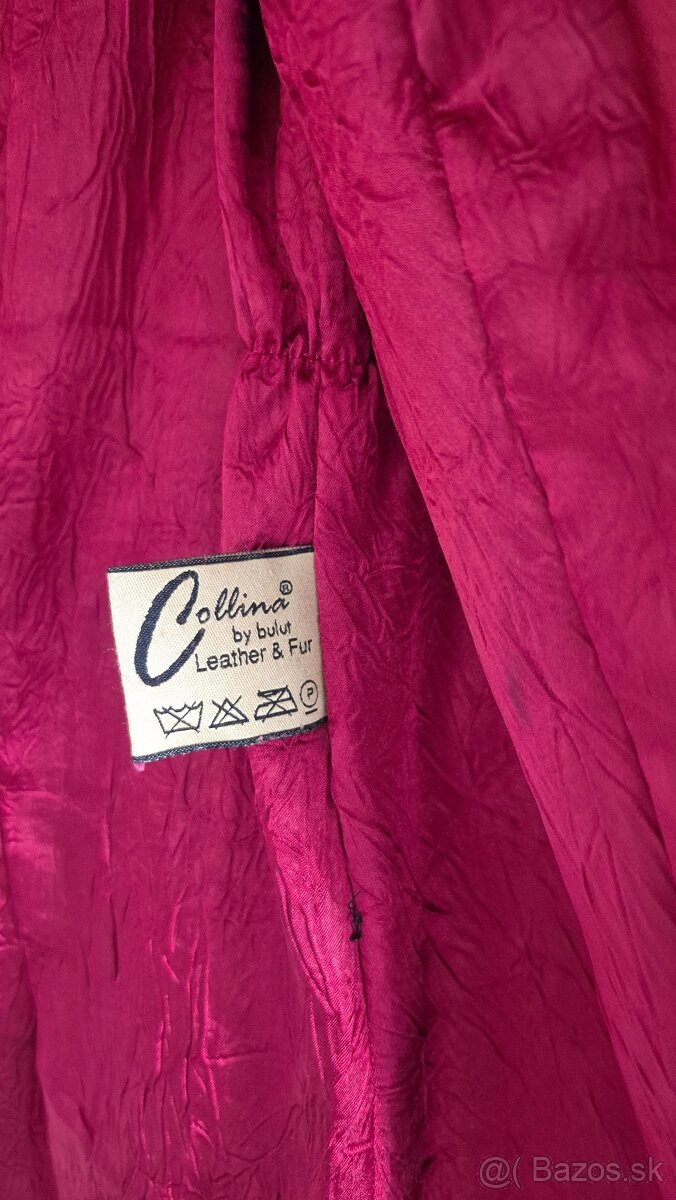 Jemná kožená bunda s 3D efektom v.M - 5