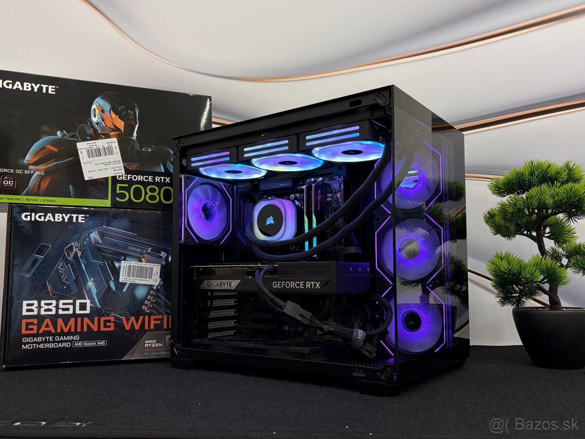 Herný PC R9 9800X3D / RTX 5080 16GB / 32GB DDR5 / 2TB NVMe - 5