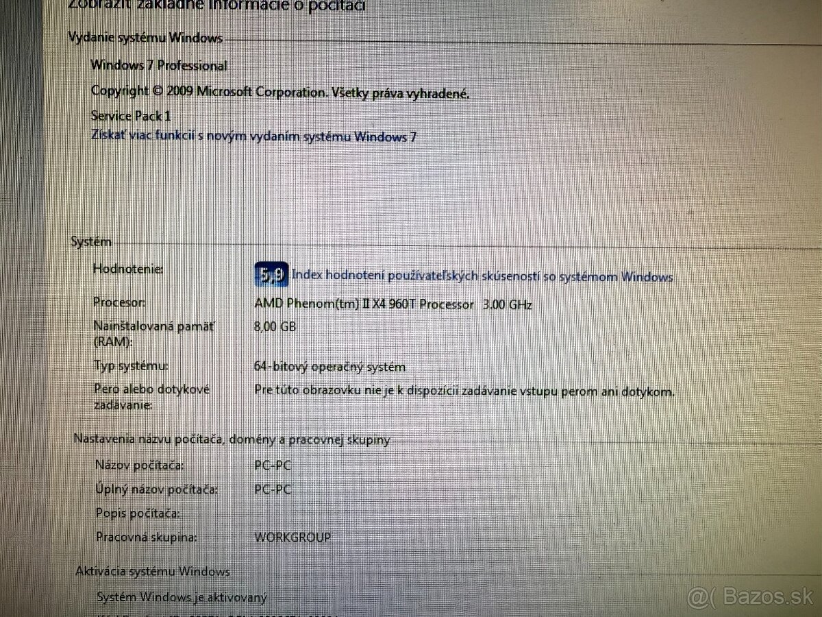Stolový počítač AMD Phenom II X4 8GB 500GB HDD GT 730 - 5
