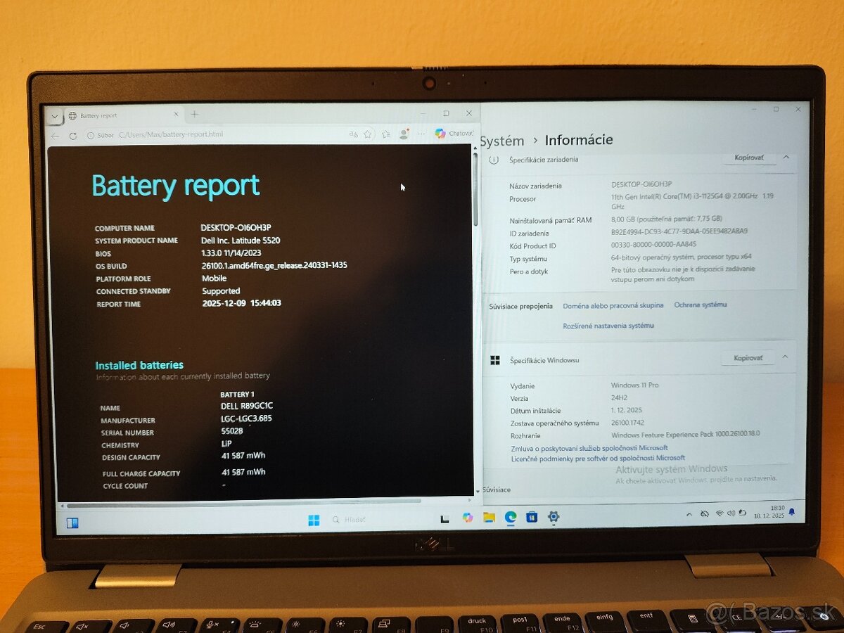 Dell Latitude 5520| i3-1125G4 | 8 GB RAM | 256 GB SSD | 15.6 - 5