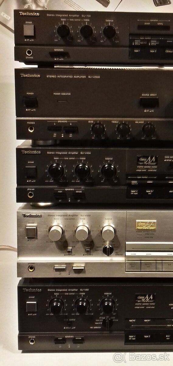 SERIA zosilnovac TECHNICS Class A, Class AA, vyr.JAPAN = Zo1 - 5