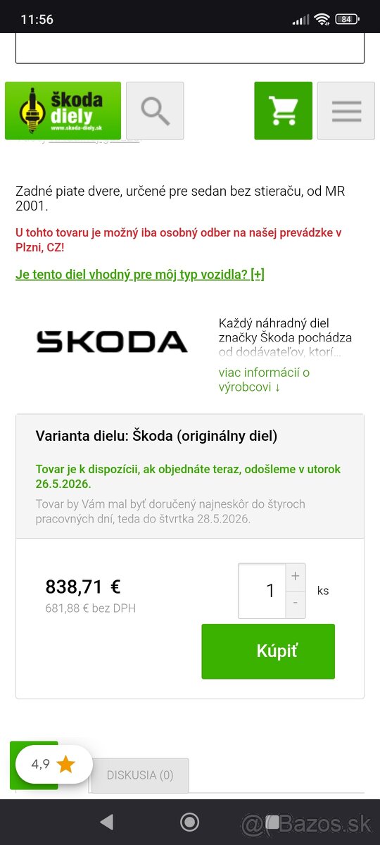 Octavia 1 liftback kufor - 5