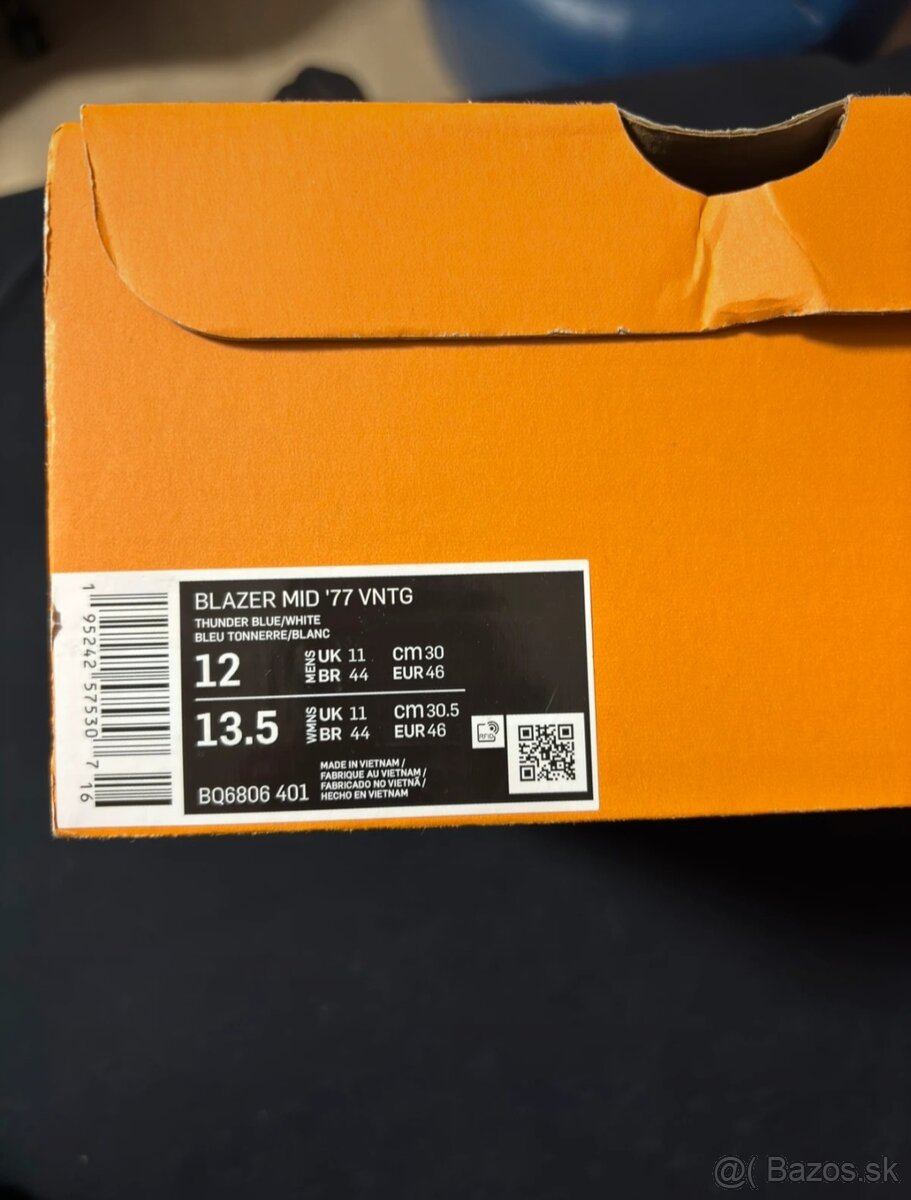 Nike Blazer Mid 77 Vintage Thunder Blue / White veľ. 46 - 5
