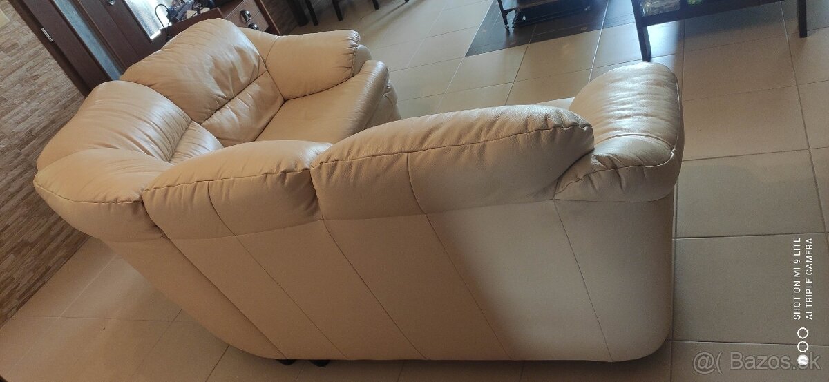 Rohová kožená sedačka - 5