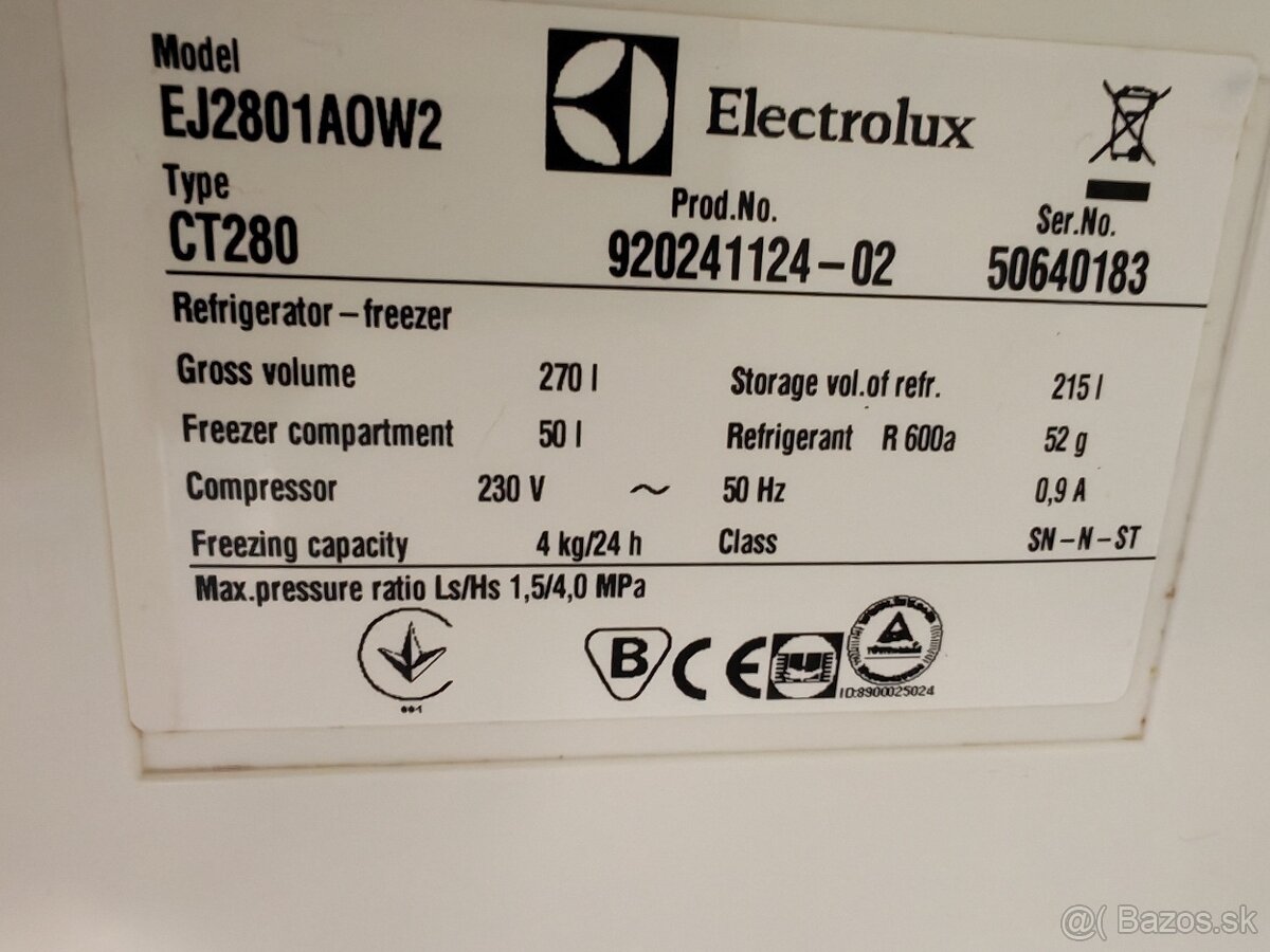 Predám chladničku Elektrolux - 5
