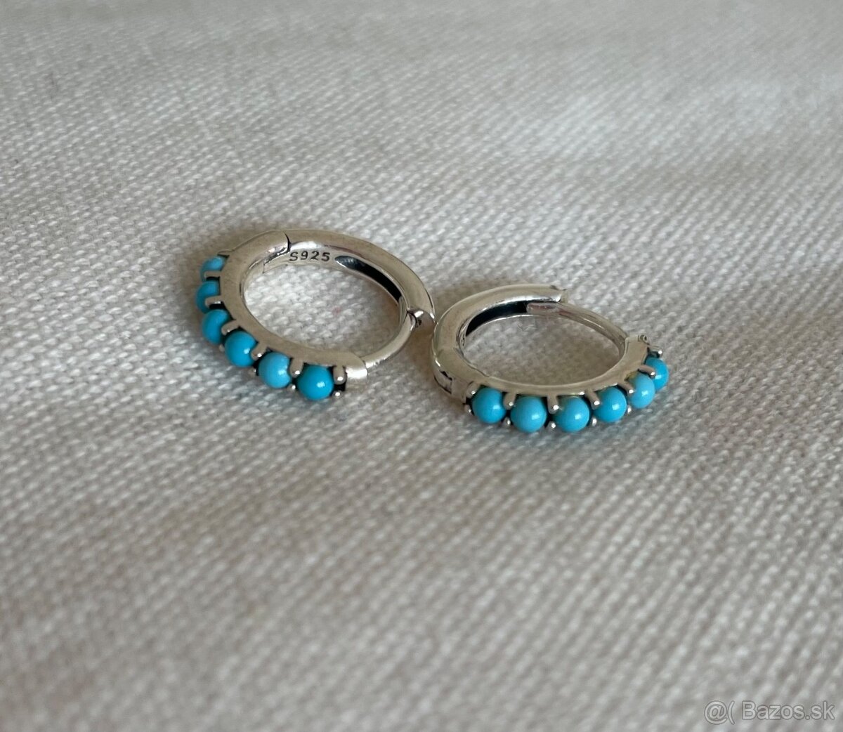 Strieborné náušnice s tyrkysom - 5