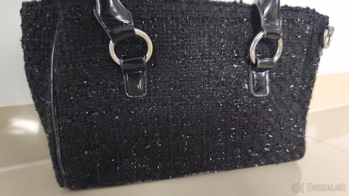Čierno biela kabelka - 5