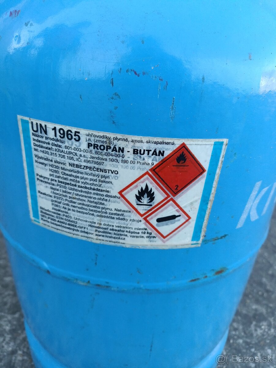 Predám plynovú fľašu 10 kg - 5