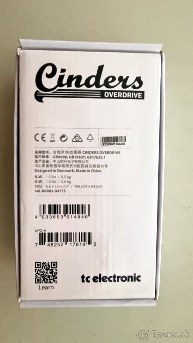 Cinders overdrive TC Electronic - 5