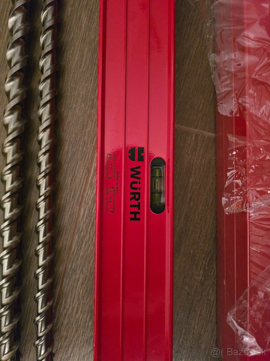 Wurth SDS MAX vrtáky d132mm vodováhy vodiaca lišta - 5