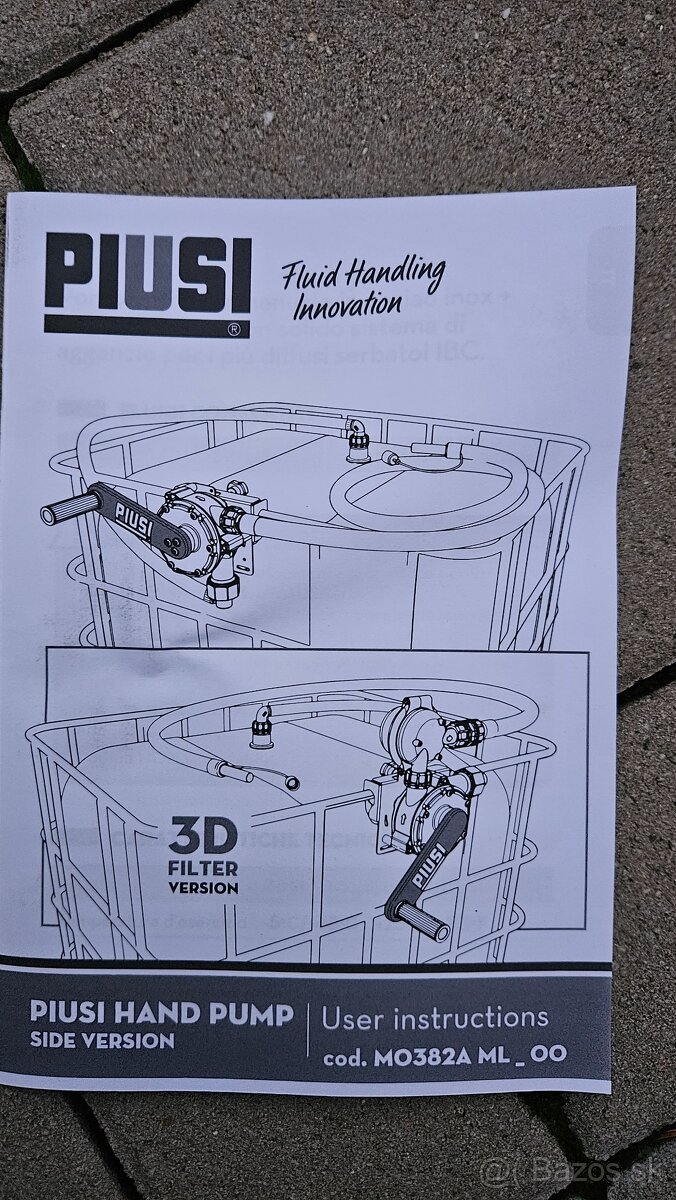 Piusi rucne cerpadlo Voda/AdBlue pre IBC - 5