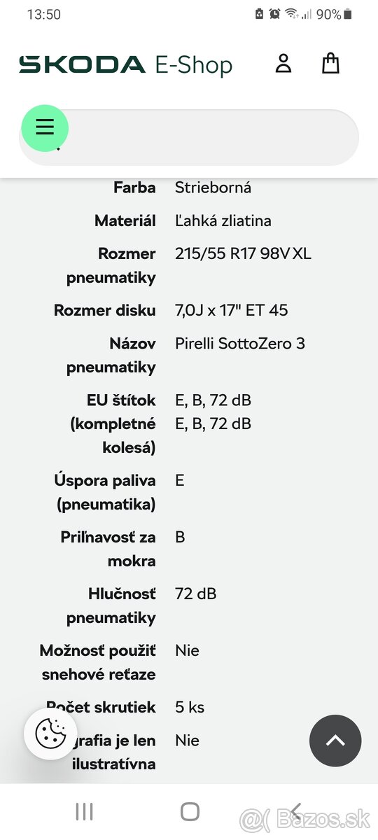 Predám hliníkové disky s gumami - 5