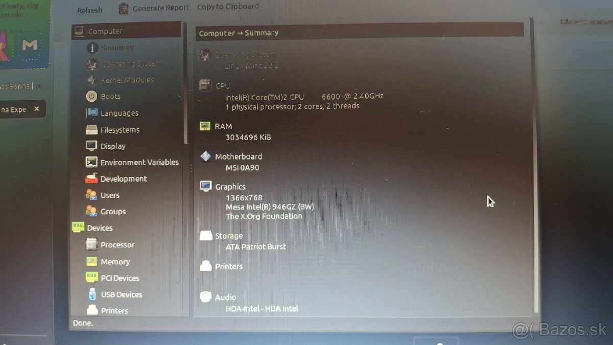 HP Compaq, core2 2,4ghz; 3gb; 120gb - 5