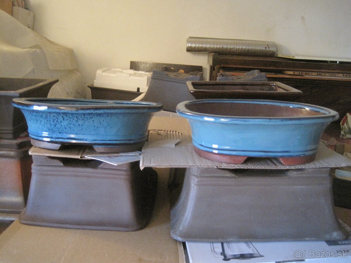 bonsai,bonsaj-misky farebne s glazúrou aj bez glazúry - 5