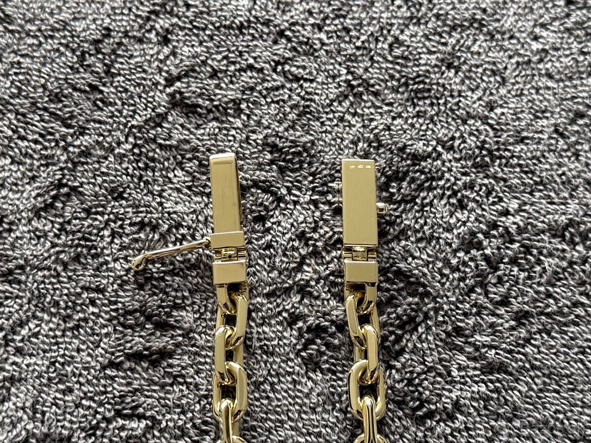 Zlaty naramok anker pilka 14k 585/1000 60g - 5