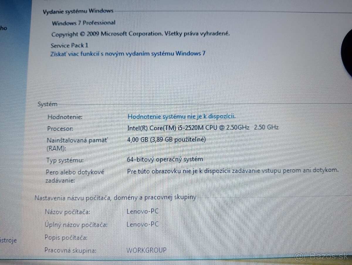 Lenovo Thinkpad T420 + Intel core i5 + 4gb ram + Windows 7 - 5