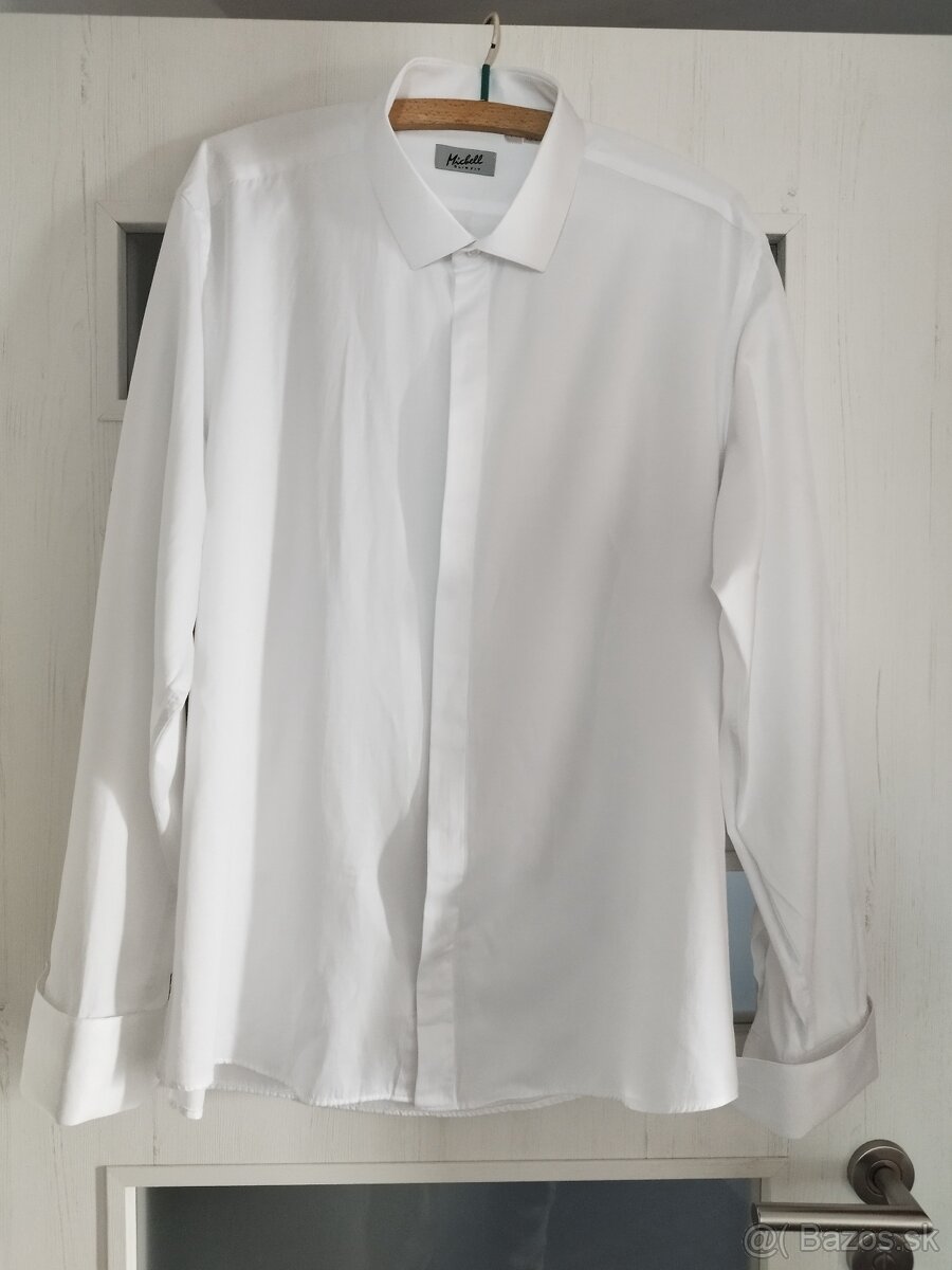 Pánska spoločenská košeľa biela zn.MICHELL. 44 - 5