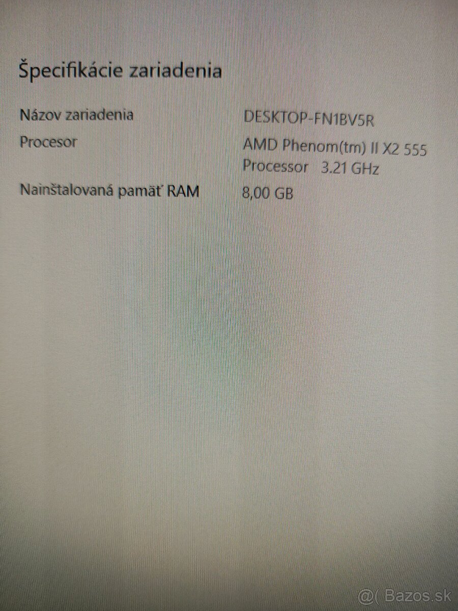 AMD Phenom II X2 555 3,21ghz, 8gb RAM, 500gb, Geforce GT430 - 5