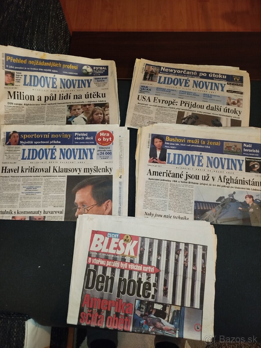 Utok na Ameriku,stare noviny - 5