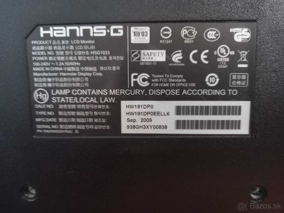HANNS-G HSG 1033 19" 48.5CM - 5